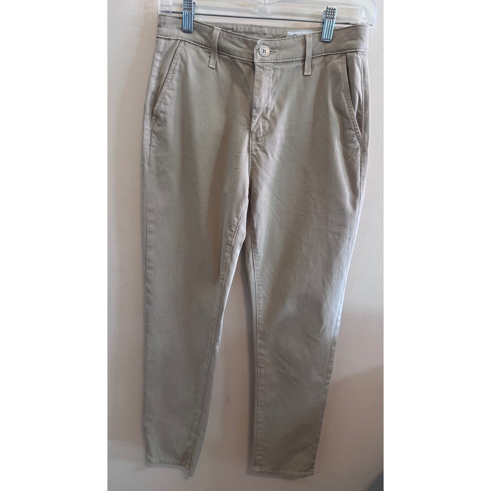 AG The London Khaki Pants Size 25 Quiet Luxury Designer Classic